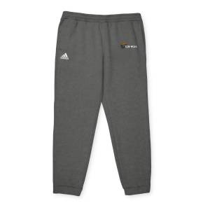 Embroidered Grey Fleece Joggers — Cozy adidas Sweatpants with Small Logo